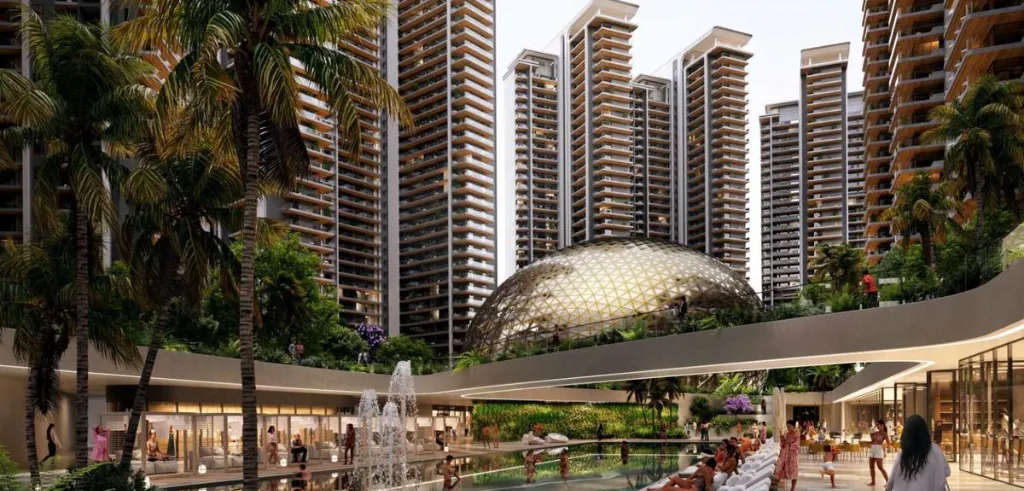 Elan JW Marriott Courtyard Pool and Glass Dome